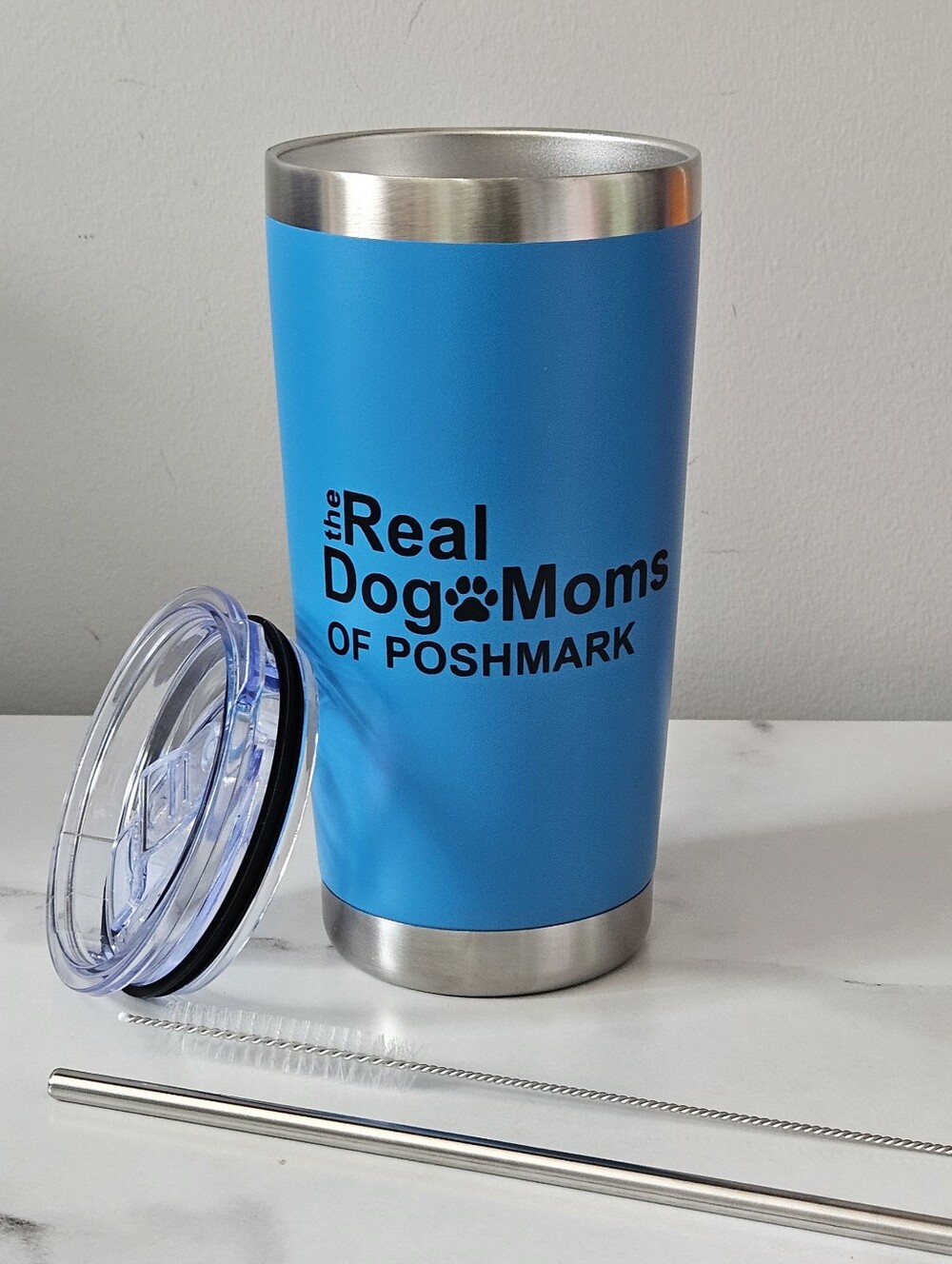 🐶🐾 "The Real Dog Moms Of Poshmark" 20oz Tumbler w/ Lid & Straw- Pick 1 - Picture 7 of 14